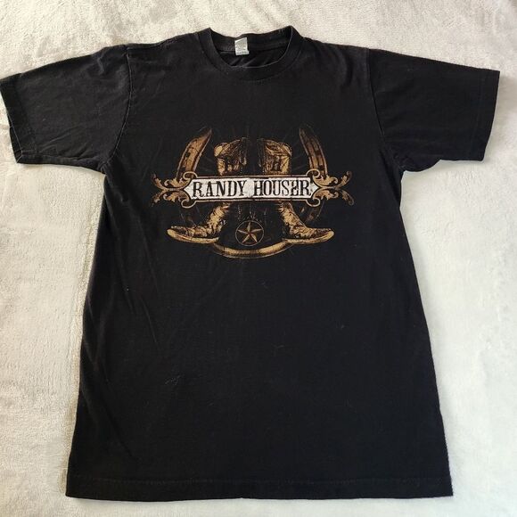 Tultex Randy Houser Boots On Black Tshirt With Graphics Size Medium - Picture 1 of 5